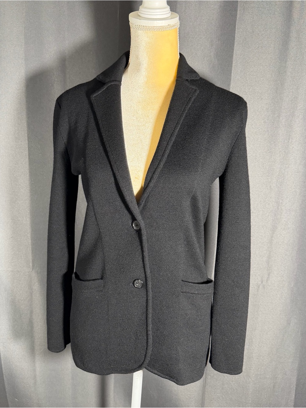 J Crew Womens Merino Cardigan Sweater Jacket XXS 2 Button Black